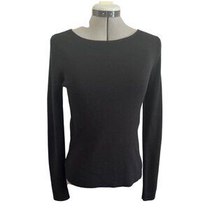 Ann Taylor Women’s Black Long-Sleeve Sweater Top M Cotton Blend Everyday